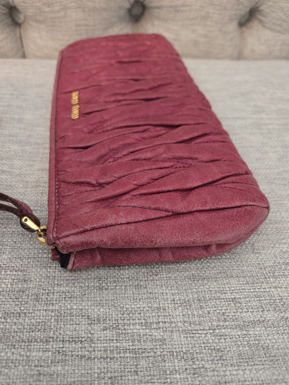 Miu miu clutch bag purse wallet miumiu vuitton chanel prada - Picture 5 of 12